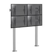 supports pro modular sol KIMEX 031-2410K3 Support sur pieds mur d'images pour 4 écrans TV 45''-55'' - Hauteur 240cm - A visser