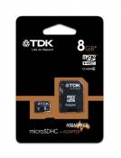 TDK Carte mémoire Micro SDHC Classe 10 avec adaptateur 8 Go