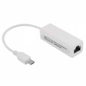 VSHOP® 5Pin Micro USB vers RJ45 Adaptateur LAN 10 / 100Mbps réseau Ethernet pour Les tablettes