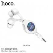 Écouteurs Filaire Blancs pour Hoco M68 Easy clip telescopic