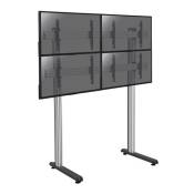 supports pro modular sol KIMEX 031-2410K1 Support sur pieds mur d'images pour 4 écrans TV 45''-55'' - Hauteur 240cm - A poser