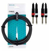 Alpha Audio 190170 Basic Line Double câble 1,5 m 2 x 6,3 mm Jack Mono Noir