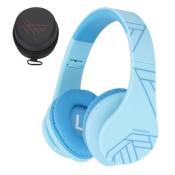 Casque audio pour enfants, PowerLocus P2, Casque Pliable Bluetooth - Bleu