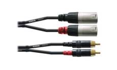 Cordial - Câble audio - RCA x 2 mâle pour XLR3 mâle