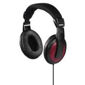 Hama Essential Line "Basic4Music" - Écouteurs - circum-aural - filaire - jack 3,5mm - noir, rouge