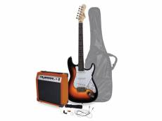 Kit guitare électrique - johnny brook jb406 finition sunburst - avec amplificateur 20w