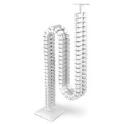 Oskar Lehmann Kuba Slim Line Guide-câble carré pour bureau réglable en hauteur Blanc 1260 mm