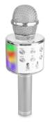 MAX KM15S - Micro Karaoké Sans Fil Bluetooth Éclairage LED - Argent