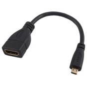 Adaptateur cable hdmi (hdmi femelle vers micro hdmi type d male)