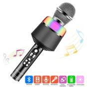 Microphone de Karaoké Sans Fil Bluetooth Pour IPhone, Android, Micro Portable Pour Home, Party - Noir