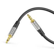 Câble auxiliaire sonero® Premium 5 m, câble Jack
