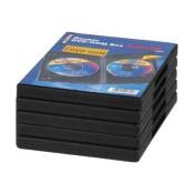 Hama DVD-ROM Double Jewel Case - Boîtier pour DVD - capacité : 2 DVD - noir (pack de 5)