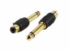 Valueline adapter plug 6.35mm mono plug to phono socket (gold)