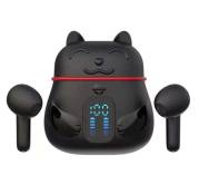 Écouteur sans fil avec MicrophoneTWS, chat mignon oreillettes, jeux de téléphone portable, intra-auriculaires