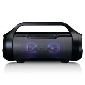 Enceinte Bluetooth® étanche avec radio FM, lecteur USB/SD et effets lumineux Lenco SPR-070BK Noir