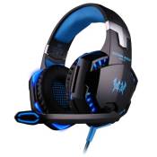 WISETONY® Casque Gaming KOTION EACH G2000 LED surround avec Microphone - Noir & Bleu