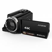 Andoer HDV-534K Mini DV 4K 48 MP WiFi Caméra vidéo numérique 1080P Full HD Novatek 96660 Puce 3 pouces Capacité écran tactile IR Infrarouge Night Sigh