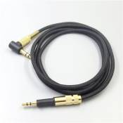Câble audio avec contrôle pour casque AKG K450 K460 K480 Q460 K451 Noir