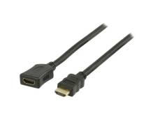 Câble HDMI avec Ethernet Haute Vitesse Mâle Femelle 2.00 M Noir