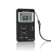 LINFE Miniature Portable Affichage Digital Senior Radio am fm Rechargeable Port USB - Noir