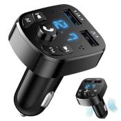 Transmetteur Bluetooth 5.0 FM de voiture sans fil MP3 Radio 2 USB