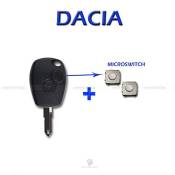 Coque + lame + 2 boutons télécommande micro switch Pour clé de Dacia Logan, Duster