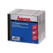 Hama CD Double Jewel Case Standard - Coffret pour CD - capacité : 2 CD - transparent (pack de 10)