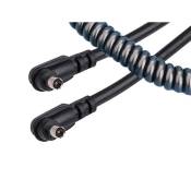 Kaiser cable synchro flash spirale 0,65 m - mâle / mâle - kai1405