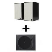 Enceintes actives Hi-Fi Klipsch The Fives Noir Vendues par paire + Platine vinyle Sony PS-LX310 BT