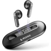 Ecouteurs NexiGo Air T2 Gen 2 Sans Fil Bluetooth Anti-Bruit Intra-Auriculaire Contrôle de Volume IPX5 Noir