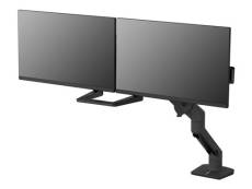 Ergotron HX Dual Arm Desk Mount x2 Support de table pour écran 38,1 cm (15) - 81,3 cm (32) noir rotatif, réglable en hauteur, inclinable, mobile