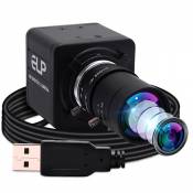 ELP Caméra Web 4K Ultra HD IMX317 USB avec objectif zoom 5-50 mm, prise en charge 3840 x 2160 @ 30 fps, webcams USB 2160P pour Windows/Linux USB4KHDR0