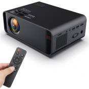 Mini projecteur vidéo HD 720P portable compatible avec TV PS4, HDMI, VGA, TF, AV(noir)
