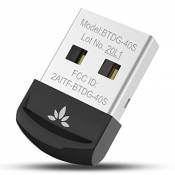Avantree DG40S USB Bluetooth Adaptateur Dongle pour PC Windows 11,10, 8, 7, XP, Vista, Plug & Play ou Pilote IVT, pour équipements Bluetooth, Casques,