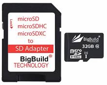 BigBuild Technology 32Go Ultra Rapide Class 10 80Mo/s MicroSD Carte mémoire pour Garmin nuvi 55 LM Navigator, Adaptateur SD Inclus