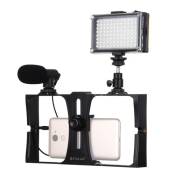 LED Selfie Light Vlogging Smartphone PULUZ 3 en 1 Kits