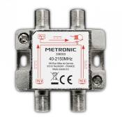 Metronic 336303 Répartiteur TV/SAT 3 sorties à fiche F blindé métal