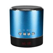 Mini Enceinte Bluetooth avec Bass Puissante Fonction Radio Métallisé bleu