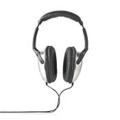 Nedis HPWD1201BK - Écouteurs - circum-aural - filaire - jack 3,5mm - noir, argent