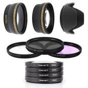 Kit 52 mm filtres HD (UV, CPL, FLD) + 4 filtres Macro