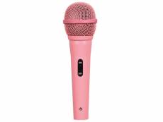 Microphone vocal dynamique soundlab avec câble en rose - xlr vers jack 6.35mm 4m
