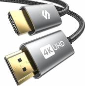Silkland Câble HDMI 4K 2m, Câble HDMI 2.0 Supporte