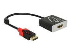 Delock Adapter Displayport 1.2 male > HDMI female 4K Active - Convertisseur vidéo - Parade PS176 - DisplayPort - HDMI - noir