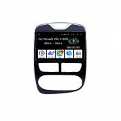 Lecteur Voiture Autoradio Android Bluetooth pour Renault Clio 4 Zoe 2012-2016 4 Cores 2G+32G Accessoires de Voiture Brancher et Utiliser Car Multimedi