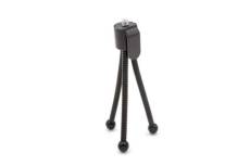 vhbw Mini trépied pour appareil photo - Tripod flexible avec clip de support, 12 cm, noir
