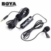 BOYA BY-M1 Lavalier Microphone à condensateur pour iPhone Samsung appareils photo reflex numériques PC