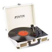 Fenton RP115G - Platine vinyle vintage Bluetooth pour disques 33, 45 et 78 tours - Crème, avec haut-parleurs intégrés