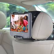 Support d'appui-tête de voiture pour lecteur DVD portable WANPOOL avec pince à angle réglable, à utiliser avec les lecteurs DVD portables à écran pivo