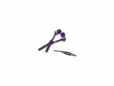 Ecouteur intra auriculaire style zip avec micro - violet 471001