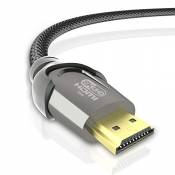 Lcueguk Câble HDMI 8K 48Gbps, Ultra High Speed Nylon